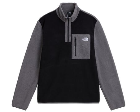 The North Face M YUMIORI 1/4 ZIP Erkek Outdoor Çeyrek Fermuarlı Polar Üst NF0A883SWOO1 Siyah
