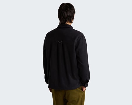 The North Face M OPEN RANGE FLEECE LONG SLEEVE SHIRT Erkek Outdoor Polar Ceket NF0A8JK3JK31 Siyah