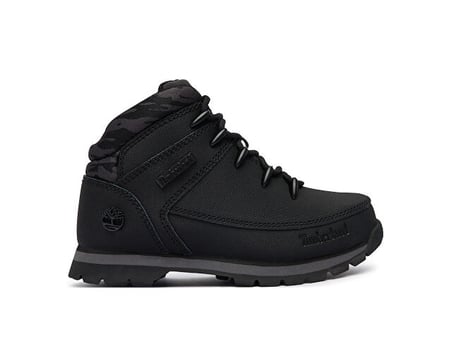 Timberland EURO SPRINT MID LACE UP BOOT Çocuk Outdoor Botu TB0A5SRAEJT1 Siyah