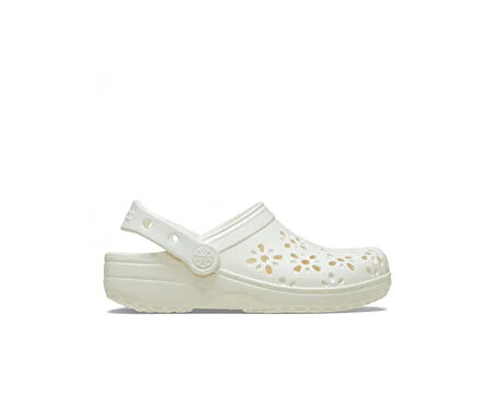 Crocs Classic Floral Cut Out Clog T Çocuk Terliği 210944-0WV Krem