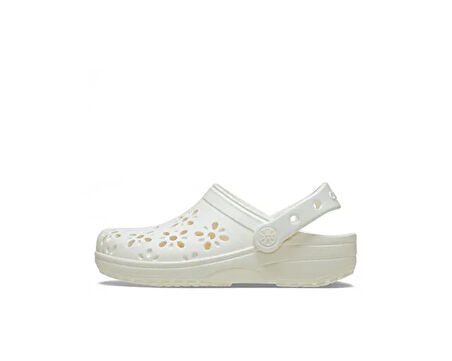 Crocs Classic Floral Cut Out Clog T Çocuk Terliği 210944-0WV Krem