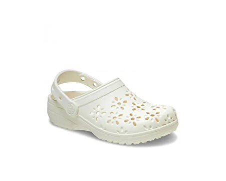 Crocs Classic Floral Cut Out Clog T Çocuk Terliği 210944-0WV Krem