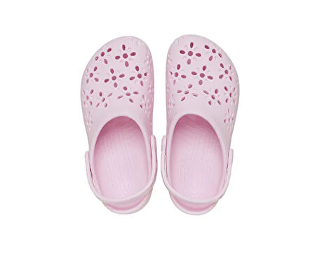 Crocs Classic Floral Cut Out Clog T Çocuk Terliği 210944-6ZW Pembe