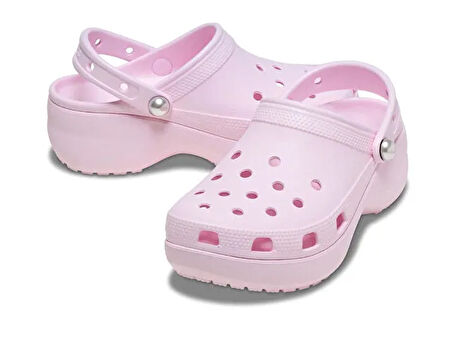 Crocs Classic Platform Pearl Clog Kadın Günlük Terlik 211231-6ZW Pembe