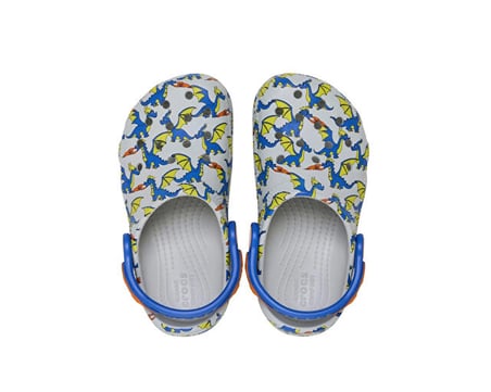 Crocs Classic Dragon Graphic Clog T Çocuk Terliği 212514-1FTGri