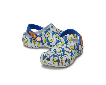 Crocs Classic Dragon Graphic Clog T Çocuk Terliği 212514-1FTGri