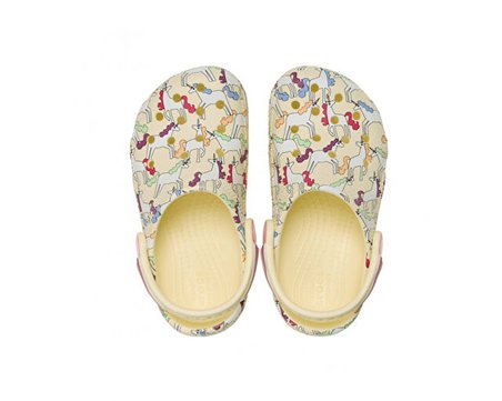 Crocs Classic Unicorn Graphic Clog T Çocuk Terliği 212515-7CJSarı