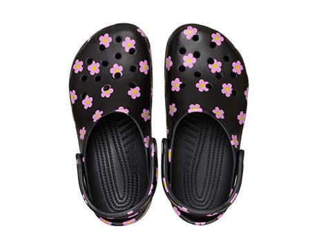 Crocs Classic Flower Clog K Çocuk Terliği 212670-001Siyah