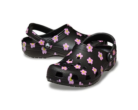 Crocs Classic Flower Clog K Çocuk Terliği 212670-001Siyah
