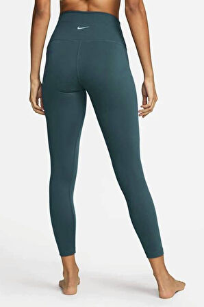 Nike Tight Fit High Rise 7/8 Leggings iç cepli Yüksek Belli Toparlayıcı Tayt Petrol Mavisi