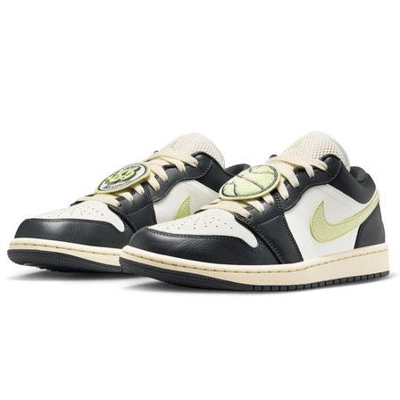 Air Jordan 1 Low 'Fall League' Special Edition Womens Sneaker Hakiki Deri Kadın Günlük Spor Ayakkabı Krem Antrasit