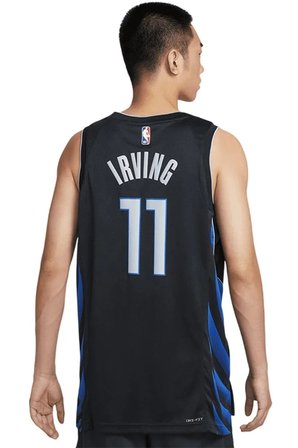 Nike NBA Kyrie Irving Dallas Mavericks City Edition Swingman Mens Basketball Jersey Dri Fit Erkek Basketbol Forması Siyah