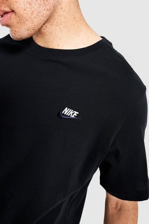 Nike Sportswear Club Men's T-Shirt Erkek Pamuklu Tişört Siyah