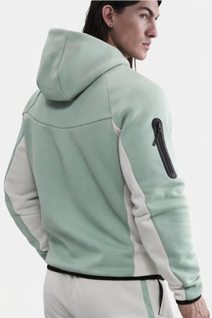 Nike Tech Fleece Full Zip Windrunner Hoodie Kapüşonlu Unisex Sweatshirt Yeşil Krem