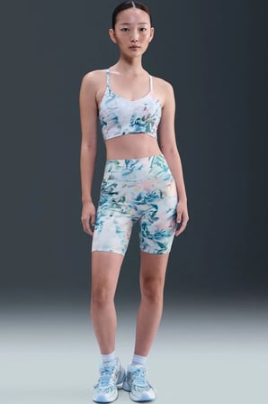 Nike Indy Women's Artist Collection Light-Support Padded Wrap Sports Bra Kadın Dolgulu Sargılı Spor Sütyen Yeşil