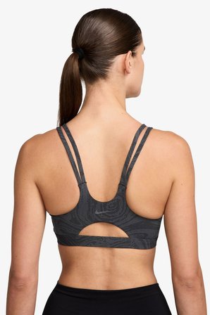 Nike Zenvy Womens Light-Support Padded Printed Support Bra Hafif Destekli Pedli Kadın Spor Bra Siyah