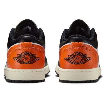 Nike Air Jordan 1 Low Leather Sneaker Hakiki Deri Unisex Günlük Spor Ayakkabı Siyah-Turuncu