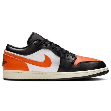 Nike Air Jordan 1 Low Leather Sneaker Hakiki Deri Unisex Günlük Spor Ayakkabı Siyah-Turuncu