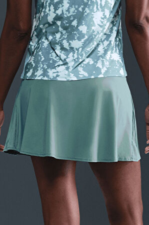 Nike Victory Dri Fit Flouncy Tennis Skirt Kadın Volanlı iç Cepli Taytlı Tenis Şort Etek Su Yeşil