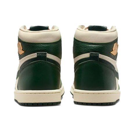 Nike Air Jordan 1 Retro High OG Unisex Sneaker Hakiki Deri Bilekli Günlük Spor Ayakkabı Beyaz-Yeşil
