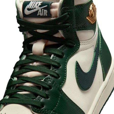 Nike Air Jordan 1 Retro High OG Unisex Sneaker Hakiki Deri Bilekli Günlük Spor Ayakkabı Beyaz-Yeşil