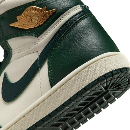 Nike Air Jordan 1 Retro High OG Unisex Sneaker Hakiki Deri Bilekli Günlük Spor Ayakkabı Beyaz-Yeşil