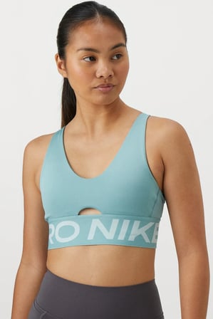 Nike Pro Indy Plunge-Support Bra Kadın Spor Bra Açık Yeşil