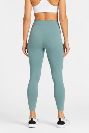 Nike Dri Fit Zenvy Gentle Support High Waisted 7/8 Leggings Kadın Yüksek Bel İç Cepli Spor Tayt Su Yeşili