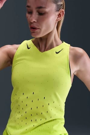 Nike Dri Fit AeroSwift Running ADV Singlet Tank Top Green Lazer Kesim Koşu Atleti Fıstık Yeşili 