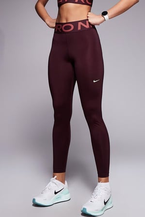 Nike Pro Sculpt Dri Fit High Rise Full Length Leggings Kadın Yüksek Bel Antrenman Tayt Bordo