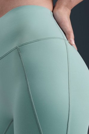 Nike Dri Fit Universa HR 7/8 Tight Light Green Yüksel Bel Sıkılaştırıcı Kadın Antreman Taytı Açık Yeşil