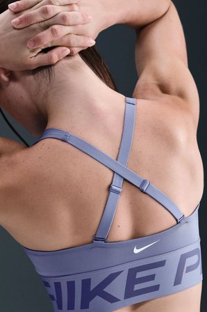HF7324-499 Nike Pro Indy Plunge-Support Bra Pedli Kadın Spor Bra Lacivert