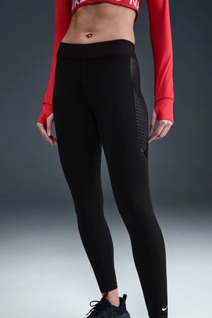 Nike Pro 365 Mid Rise Dri-Fit Womens Tight Grafik Baskılı Kadın Antreman Taytı Siyah