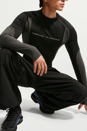 Nike Men's Base Layer Long-Sleeve Top Uzun Kollu Erkek Tişört Siyah