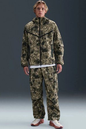 Nike Tech Fleece Wr Fz Camo Full Zip Hoodie Kapüşonlu Unisex Kamuflaj Sweatshirt