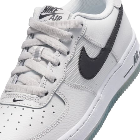 Nike Air Force 1 AF1 GS Leather Unisex Sneaker  Hakiki Deri Reflektörlü Günlük Spor Ayakkabı Gri