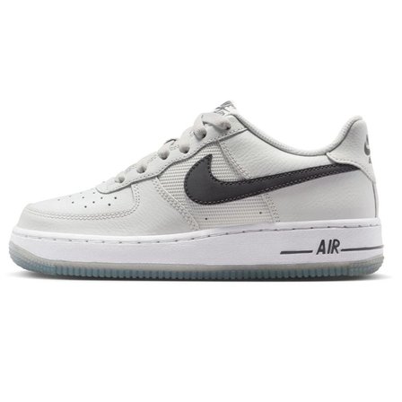 Nike Air Force 1 AF1 GS Leather Unisex Sneaker  Hakiki Deri Reflektörlü Günlük Spor Ayakkabı Gri