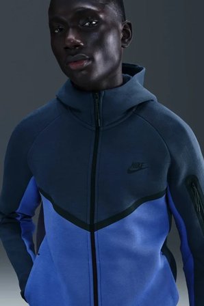 Nike Tech Fleece Full Zip Windrunner Hoodie Kapüşonlu Unisex Sweatshirt Lacivert