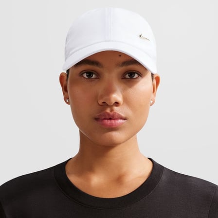 Nike Dri-Fit Club Cap Gold Swoosh Ayarlanabilir Unisex Şapka Beyaz