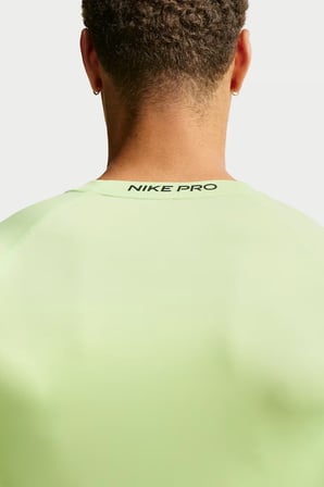 Nike Pro Dri Fit Tight Top Mens LS Uzun Kollu Erkek Antreman Sweatshirt Yeşil