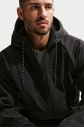 Nike Therma Fit Kobe "Lunar New Year" Mens Windrunner Jacket Uzun Kollu Erkek Koşu Antreman Sweatshirt Siyah