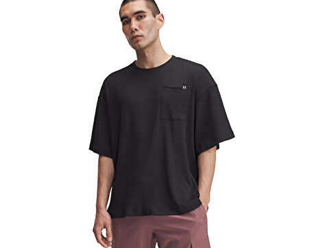 Under Armour Ua Rival Waffle Crew Erkek Günlük Tişört 1383106-001 Siyah