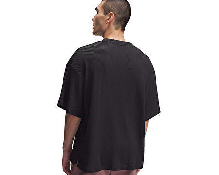 Under Armour Ua Rival Waffle Crew Erkek Günlük Tişört 1383106-001 Siyah