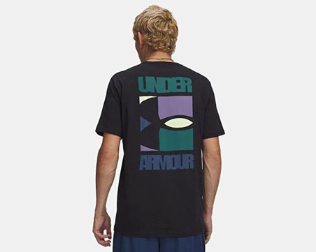 Under Armour Ua M Block Logo Ss Erkek Günlük Tişört 6009250-001 Siyah