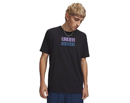 Under Armour Ua M Block Logo Ss Erkek Günlük Tişört 6009250-001 Siyah