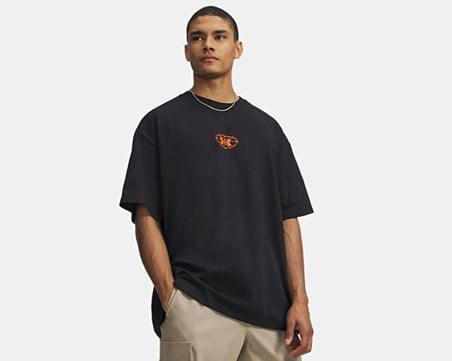 Under Armour U M Hwt Hoops Photoreal Ss Erkek Basketbol Tişört 6009329-001 Siyah