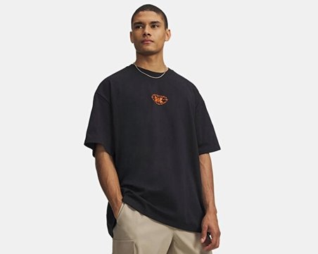Under Armour U M Hwt Hoops Photoreal Ss Erkek Basketbol Tişört 6009329-001 Siyah