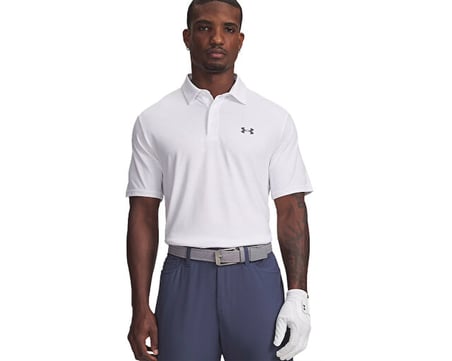 Under Armour Ua Playoff 3.0 Printed Polo Erkek Günlük Polo Tişört 1378677-121 Beyaz