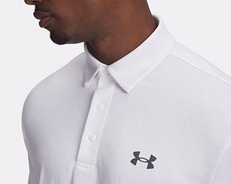 Under Armour Ua Playoff 3.0 Printed Polo Erkek Günlük Polo Tişört 1378677-121 Beyaz