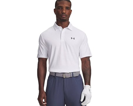Under Armour Ua Playoff 3.0 Printed Polo Erkek Günlük Polo Tişört 1378677-121 Beyaz